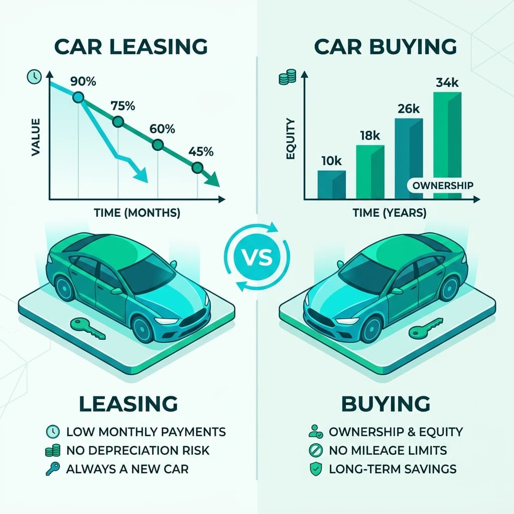 Lease vs Buy Comparison Diagram